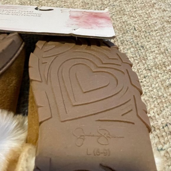Jessica Simpson Faux Fur Lined Memory Foam Slippers - Picture 8 of 11